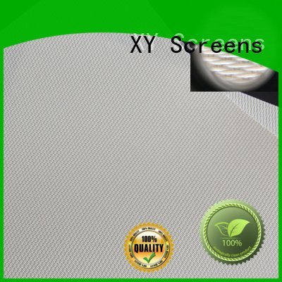 XY Screens acoustic fabric gain acoustically transparent