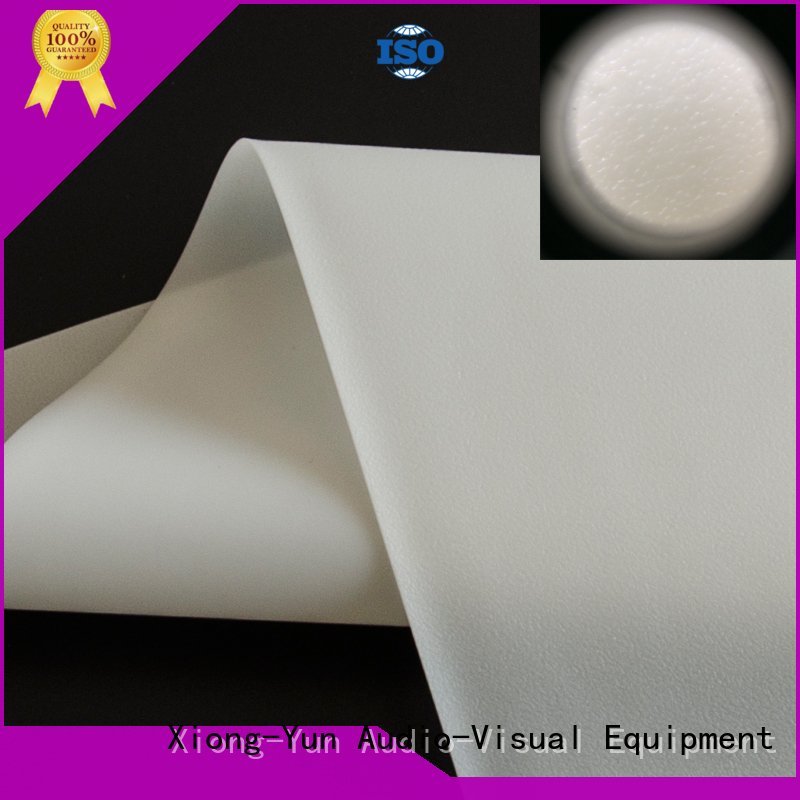 XY Screens hard rear projection fabric design for fixed frame projection screen