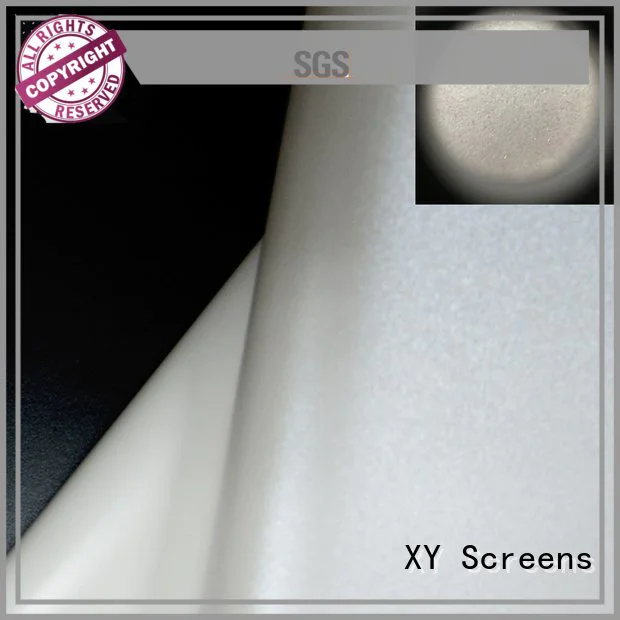 XY Screens Brand metallic HD home theater projection screens with soft PVC fabric pet quality