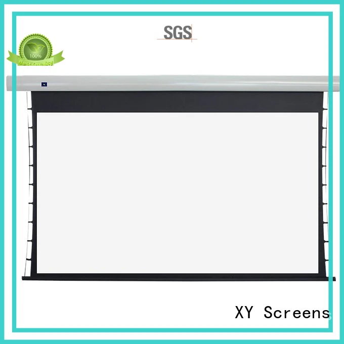 motorized tab tensioned electric projector screen ec2 XY Screens company