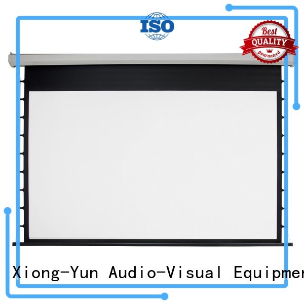 XY Screens curved motorized projector screen personalized for indoors