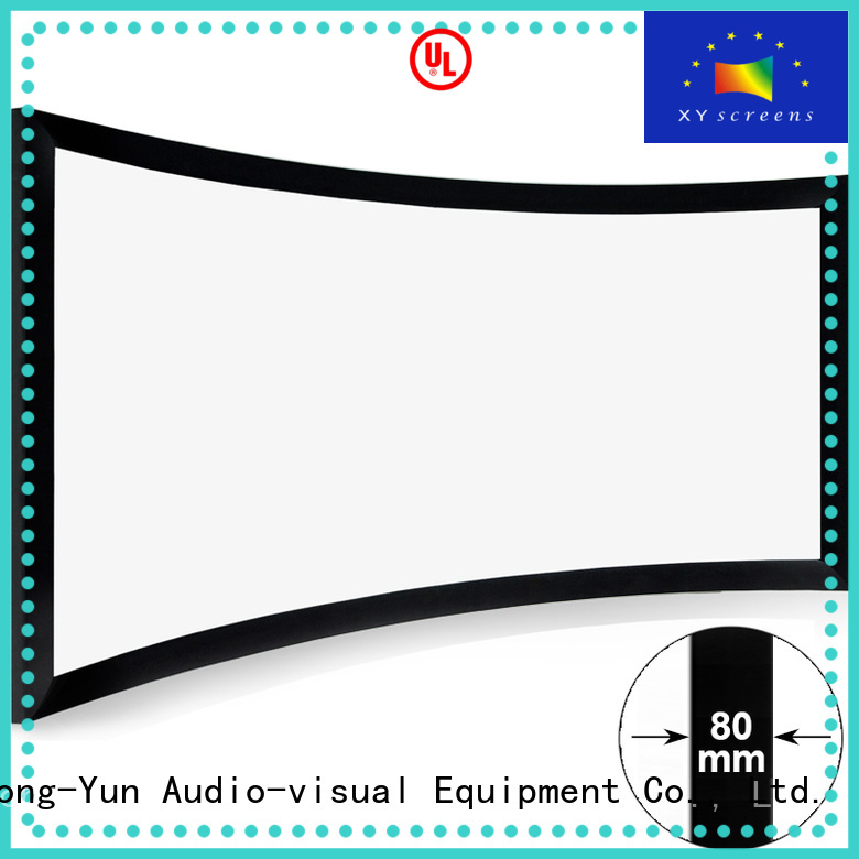 XY Screens curved projector screen personalized for household
