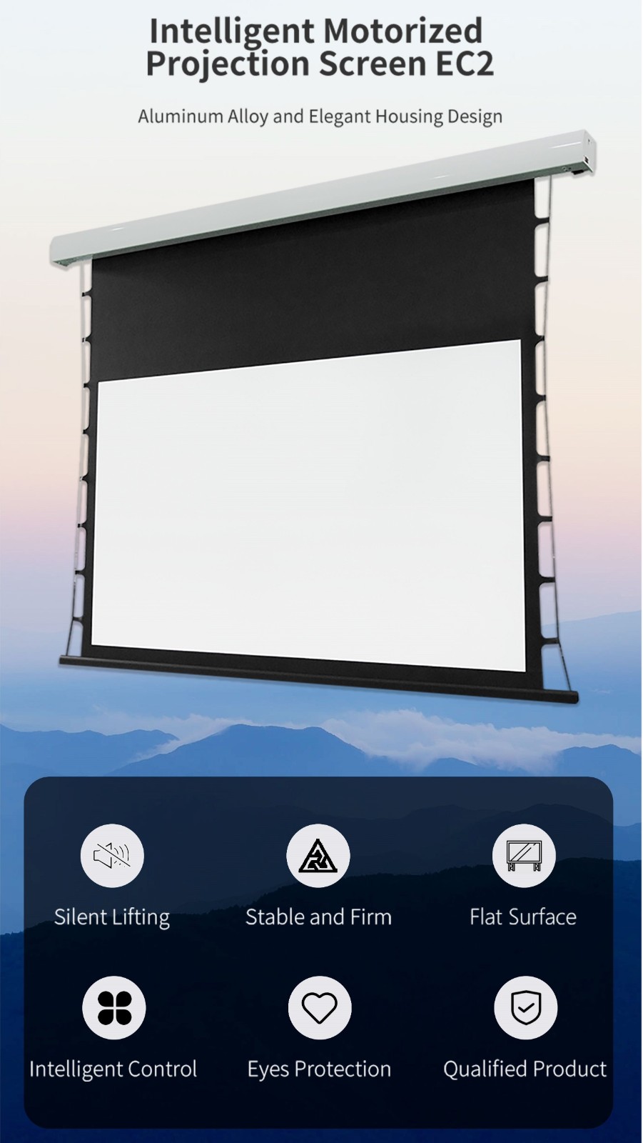 inceiling fixed projector screen design for living room-5